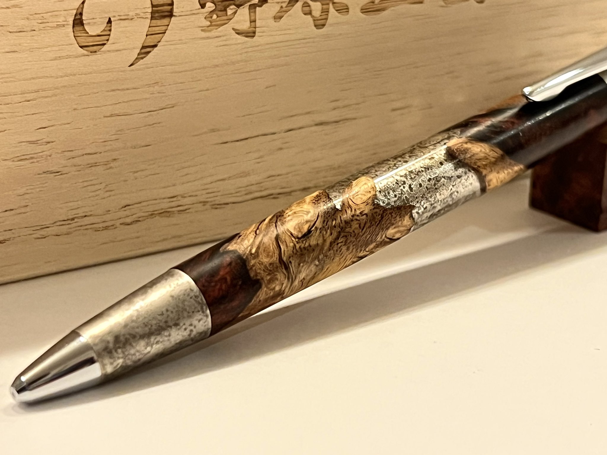 2024 野原工芸 特上花梨瘤杢 シャープペンシル 野原工芸 特上花梨瘤