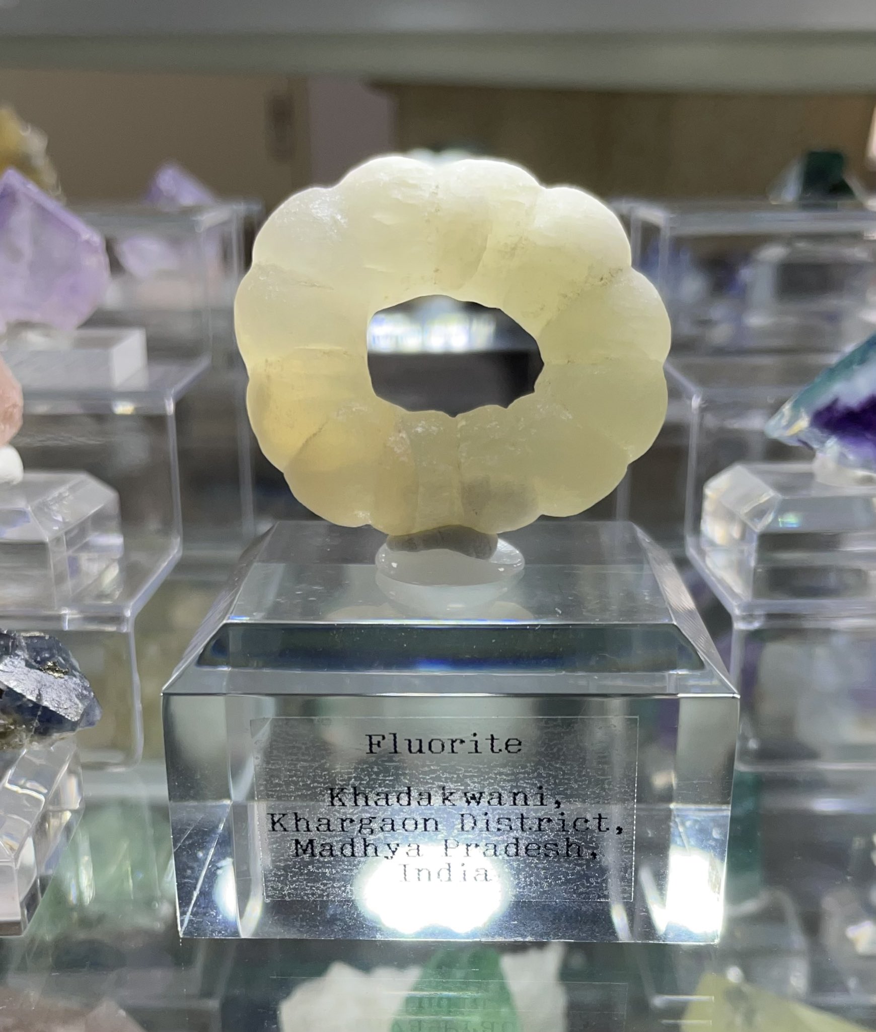 美形】 フローライト リング ポンデリング インド産 原石 鉱石 標本 ④