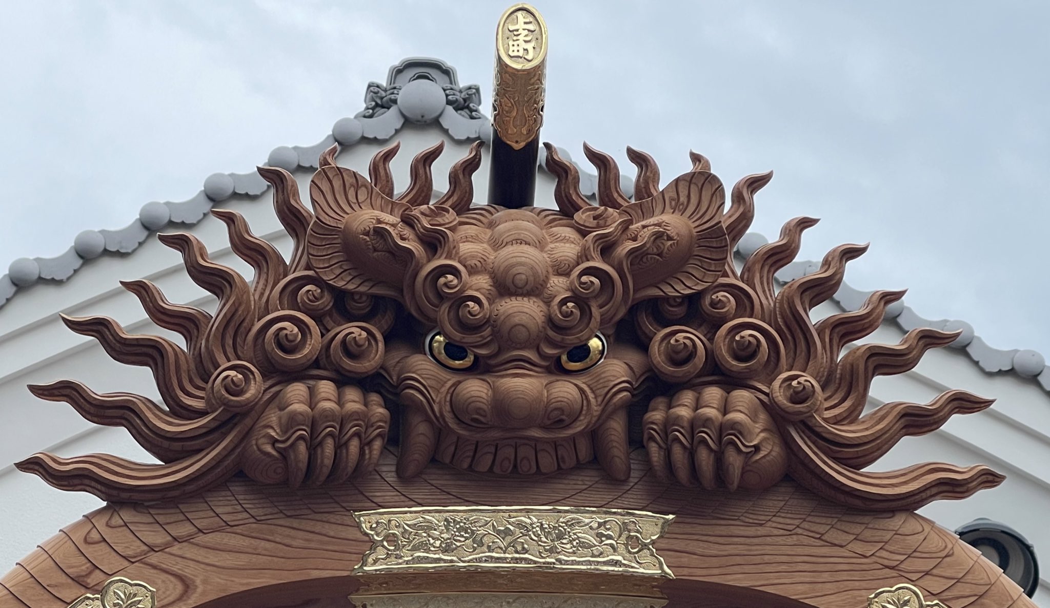 木彫 鬼熊 獅噛 獅子噛 貴重☆地車 だんじり