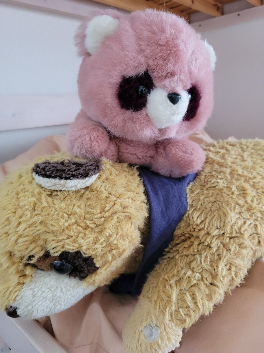 レトロ ぬいぐるみ 三英 Stuffed Animal タヌキ ピンク スタッフド