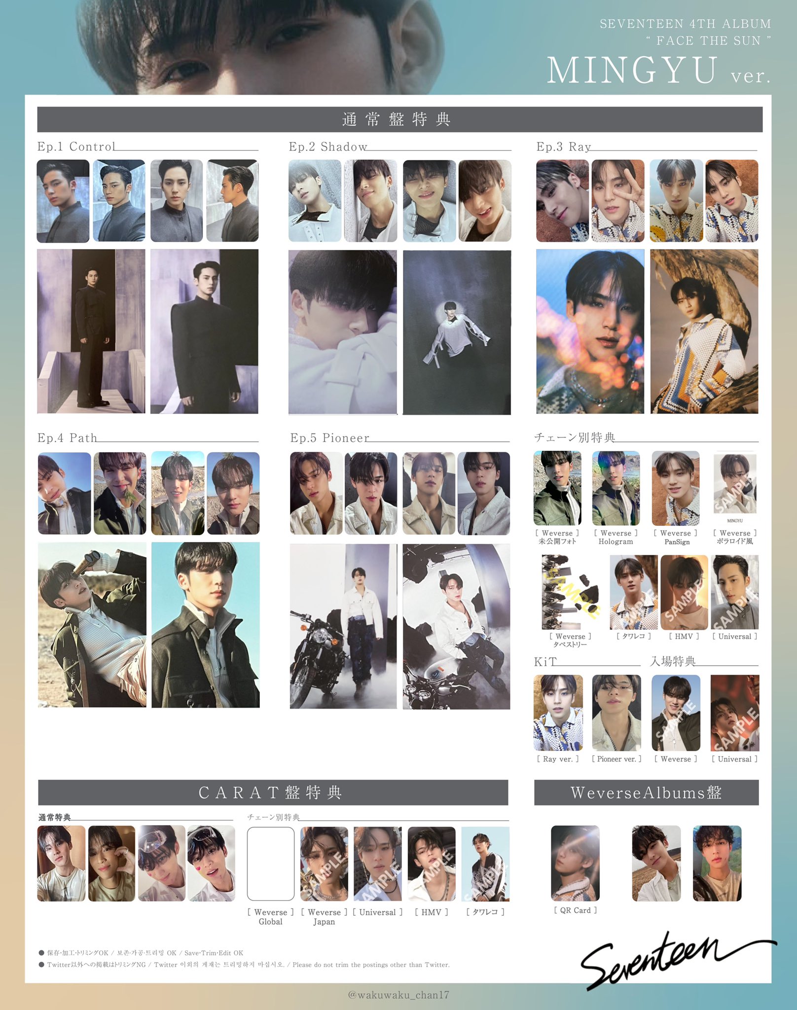 SEVENTEEN 特典トレカセット MINGYU