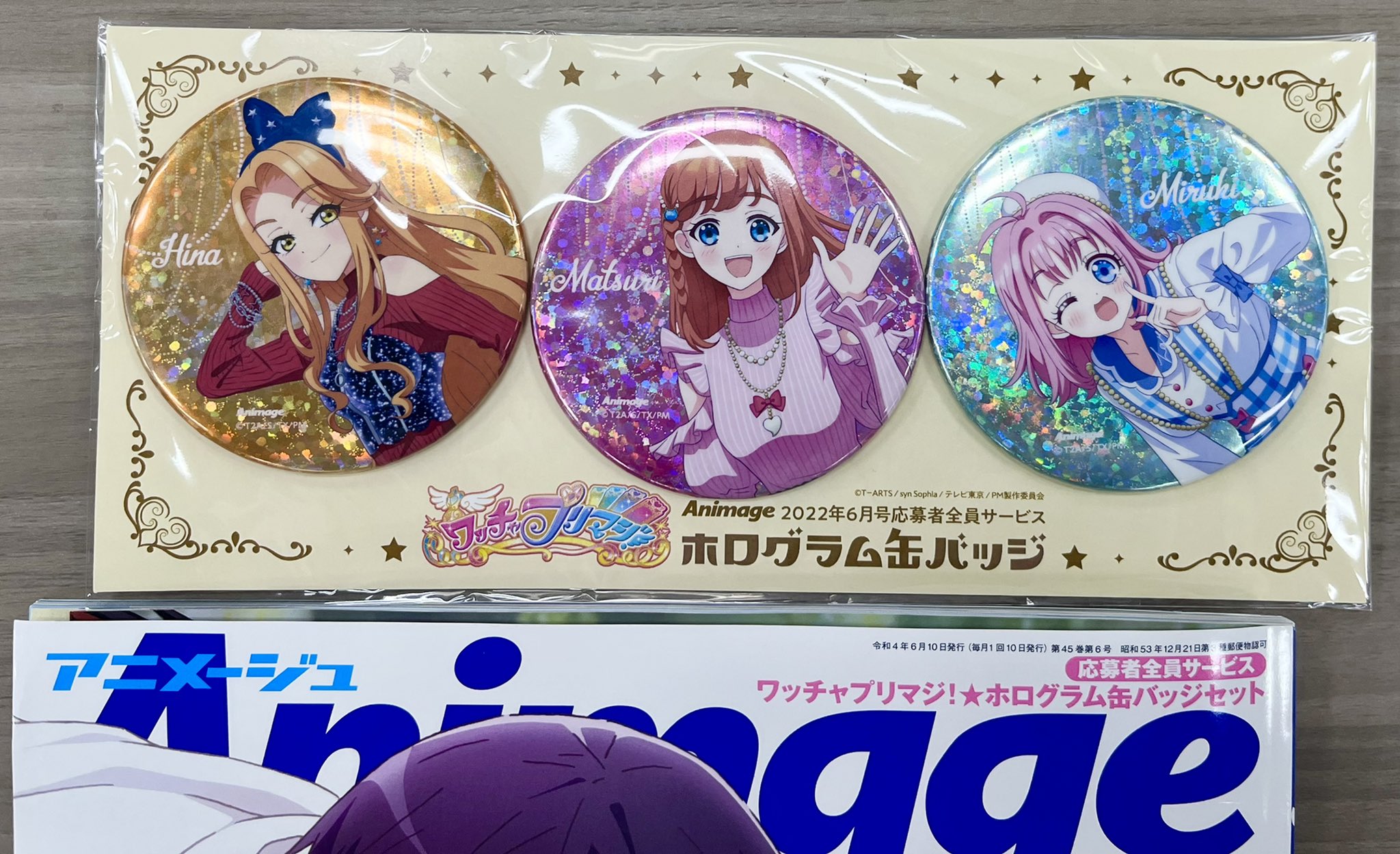 プリパラ アニメージュ 応募者全員サービス 缶バッジ みかん あろま