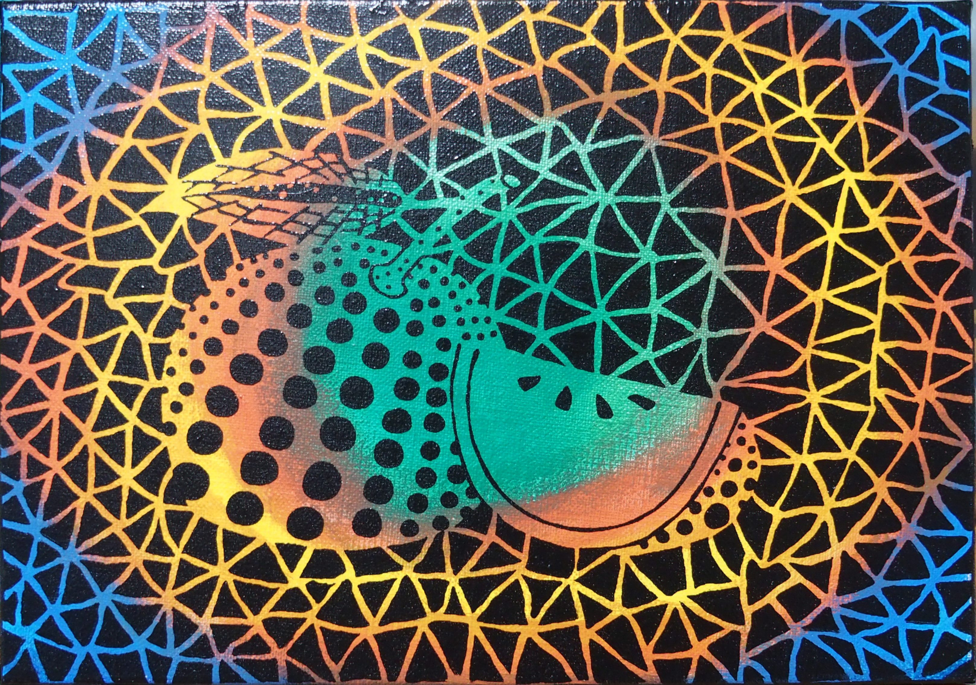 内山田画廊】くやまやおい かぼす 現代アート 絵画 真筆保証検:草間