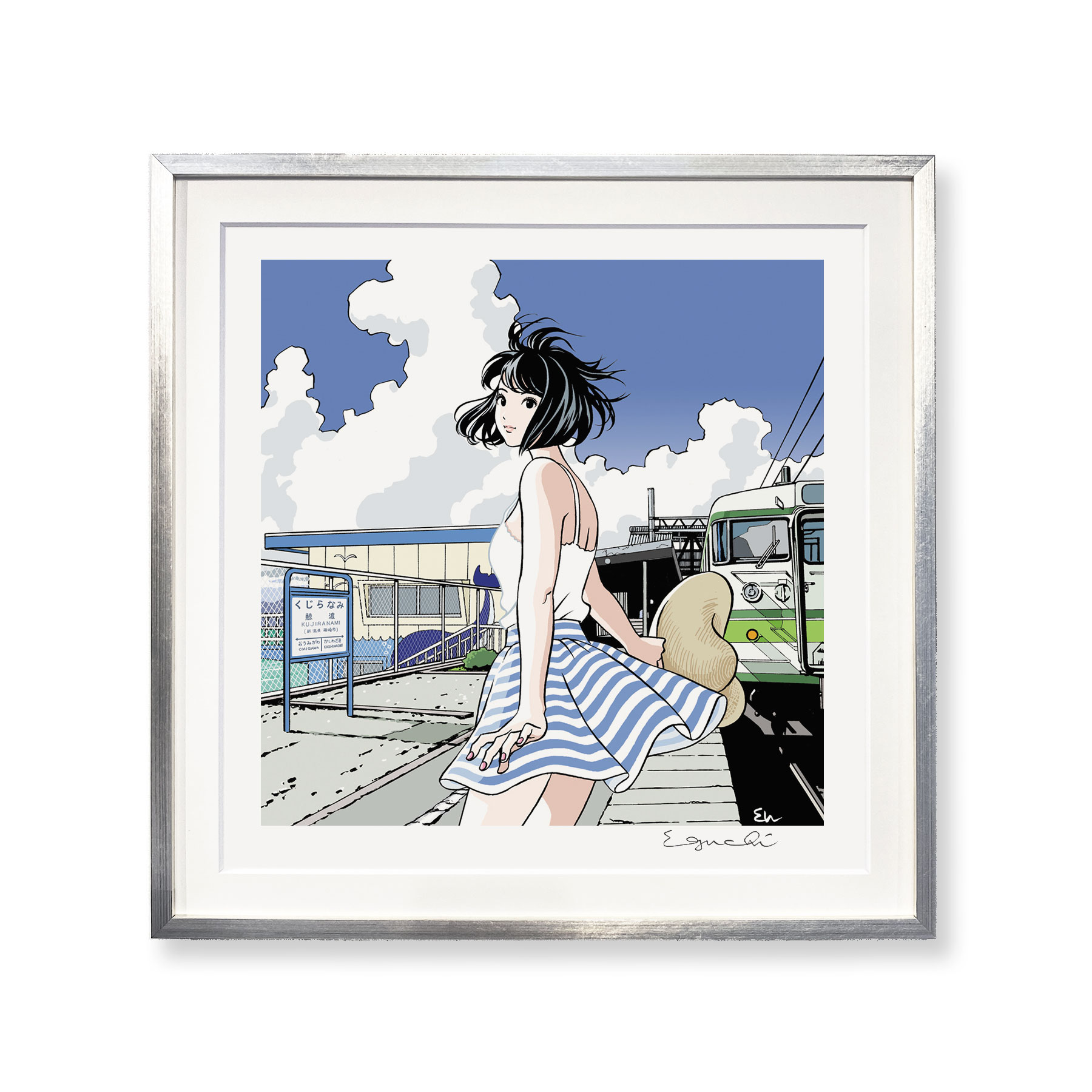 江口寿史 RECORD展 オリジナル複製画「日曜日のサマートレイン」