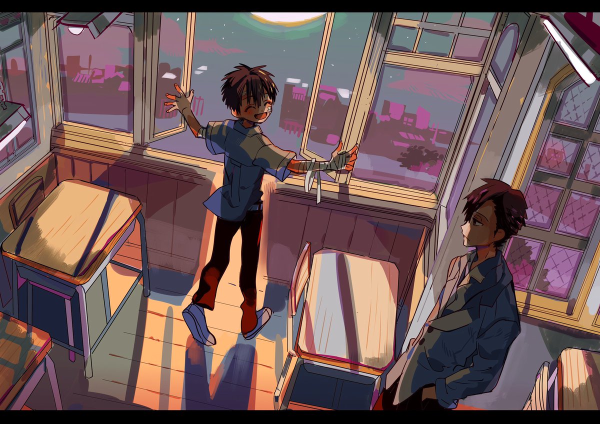 地縛少年花子くん あいだいろ 複製原画 ポートレート あいだいろ画集