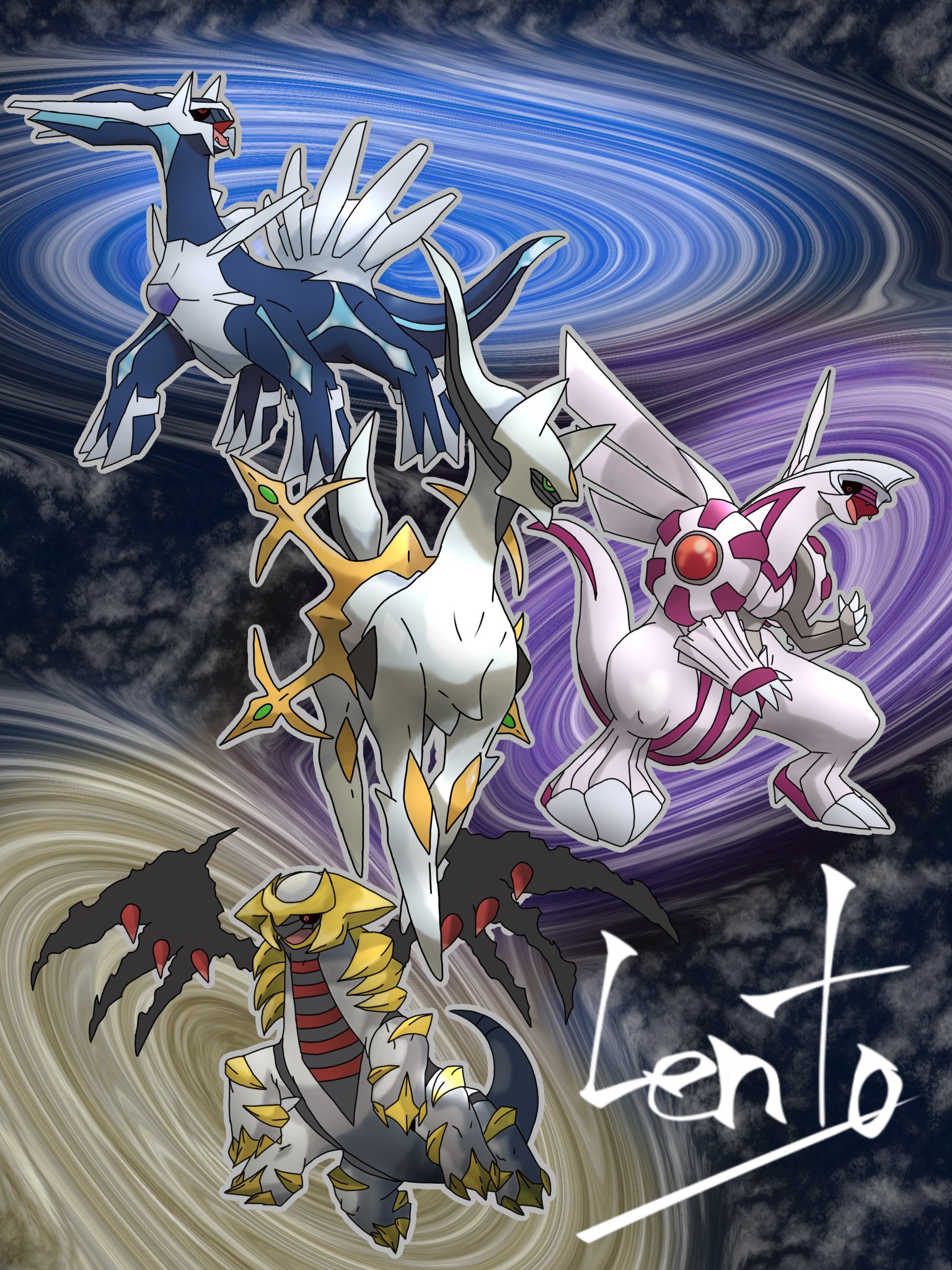 4神UR PSA10連番 ギラティナ アルセウス パルキア ディアルガ PSA10