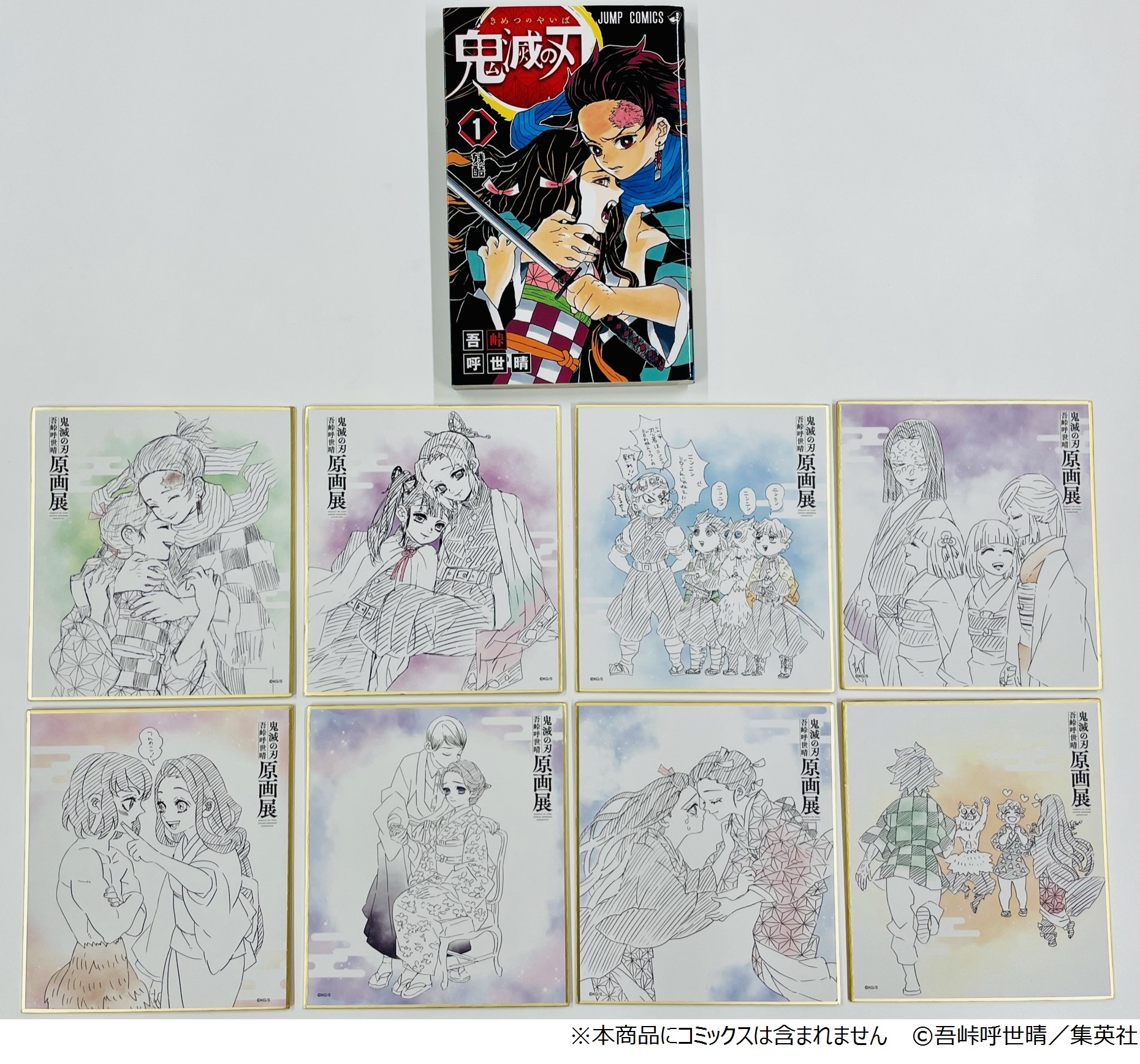 鬼滅の刃 原画展など ミニ色紙11枚セット 鬼滅の刃』吾峠呼世晴原画展