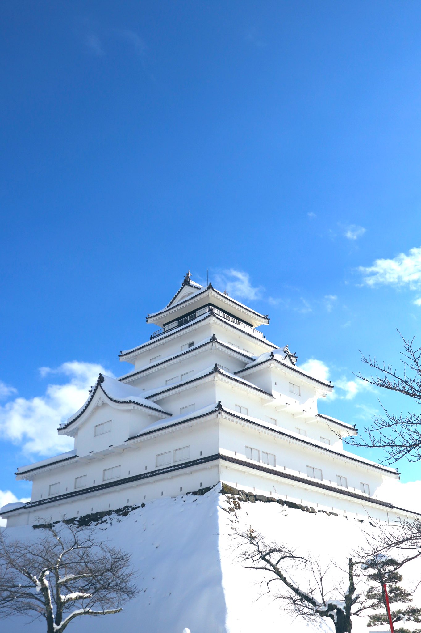 ○ 美麗! 鶴ヶ城 会津若松城 福島県 高精細 プリント 写真○ ○