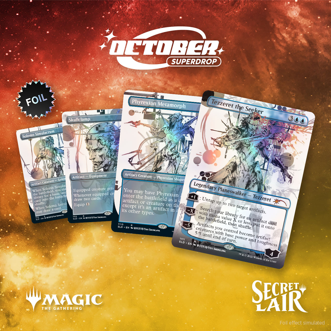 foil】シークレットレイヤー・新川洋司さんコラボ4枚セット（日本語