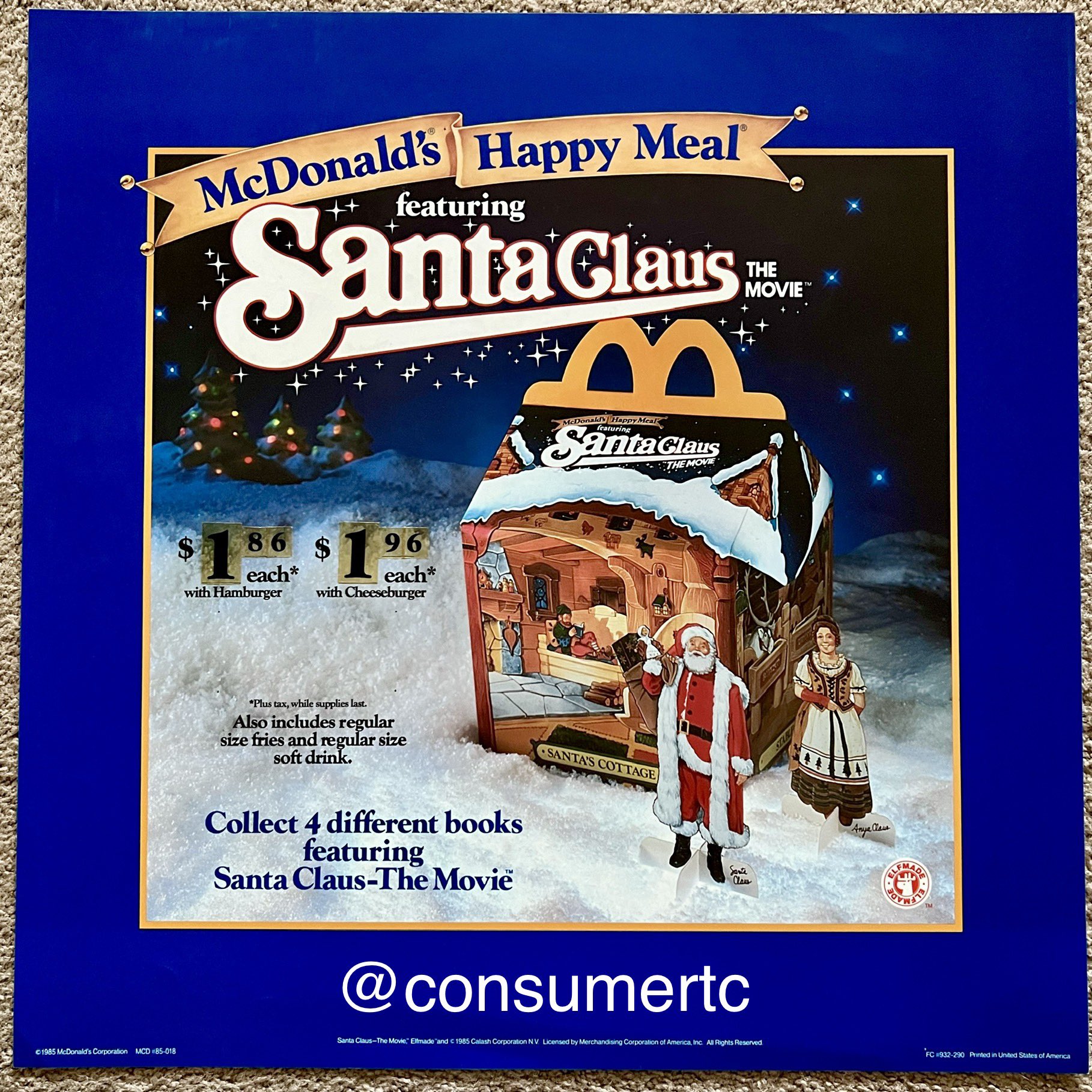 E.T×McDonalds 1985年製ポスター E.T. マクドナルド ポスター 1985