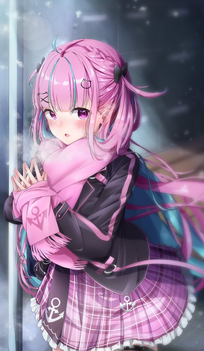 湊あくあ 「お待たせ～#あくあーと #湊あくあ 」|モルリぺウスのイラスト