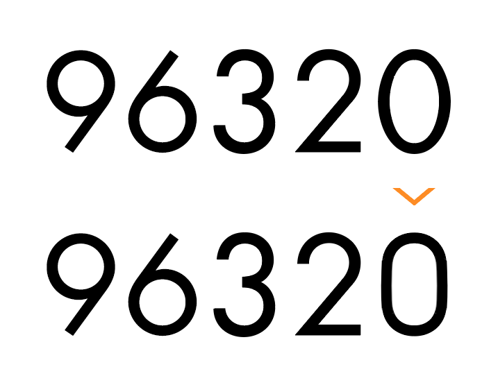 Futura好きなんだけど、数字の「0」のフォルムだけ 幾何学性が気になっ