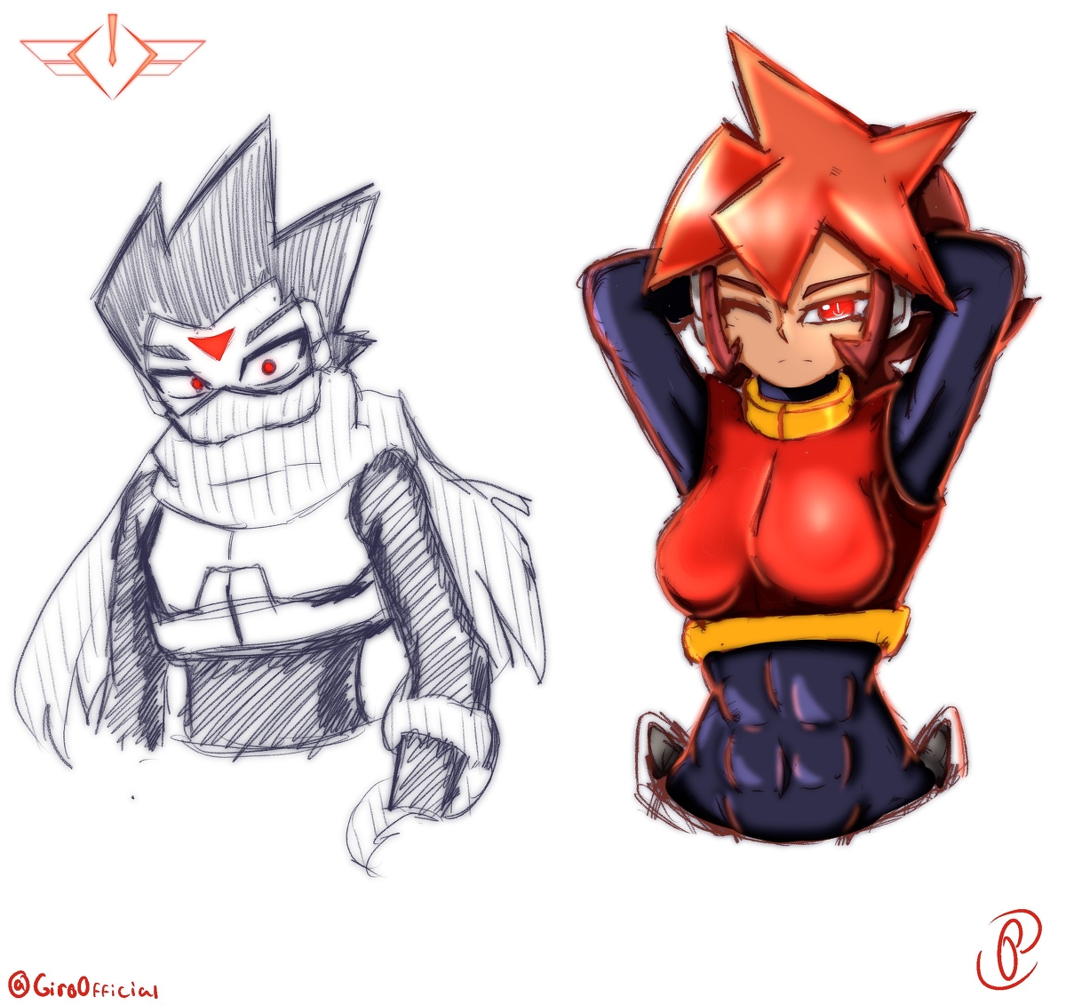 SKETCH] - Atlas and Siarnaq #ロックマン #ロックマンXDiVE