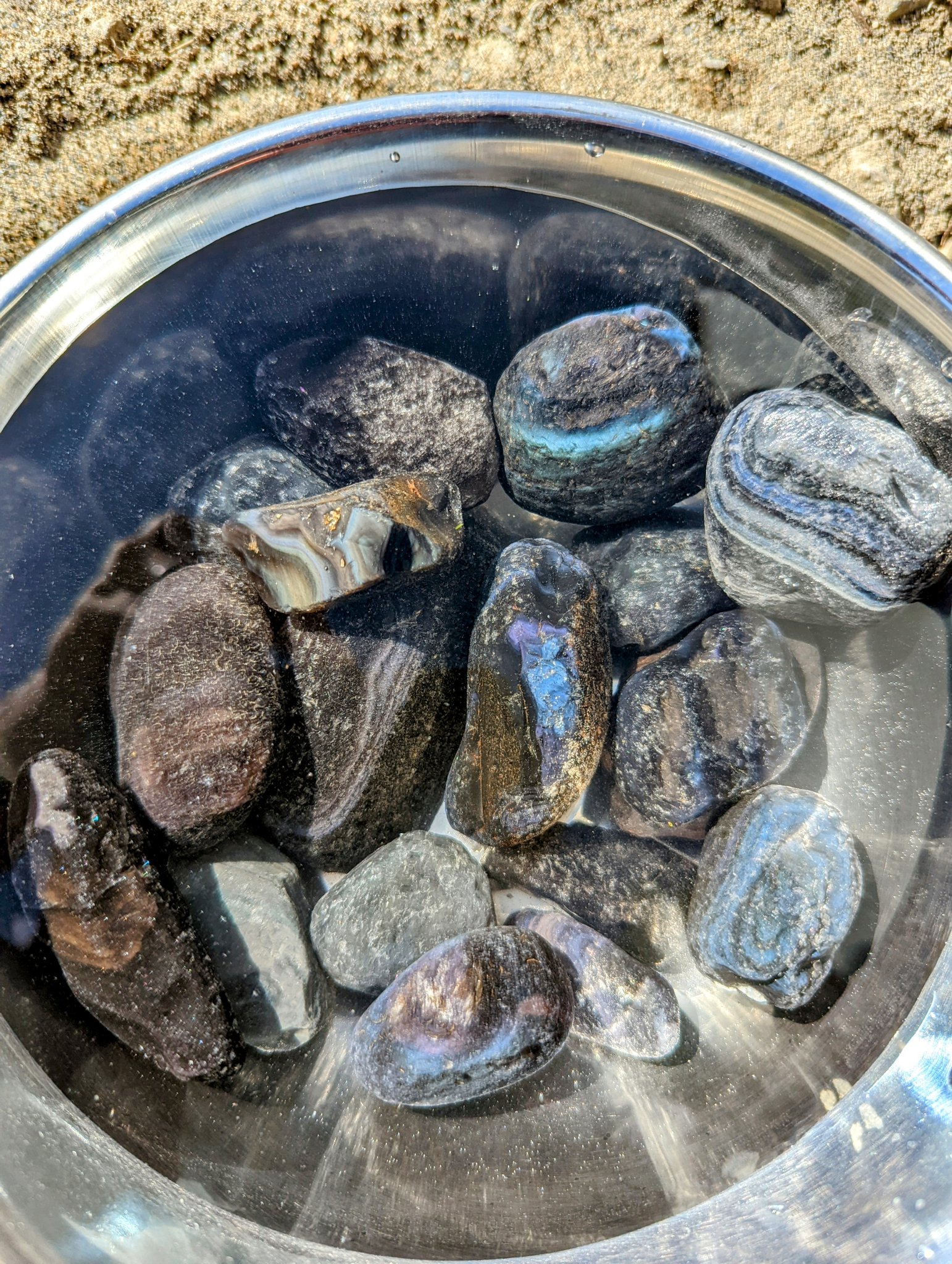 十勝石玲瓏 複合色レインボーオブシディアン 十勝石玲瓏 複合色