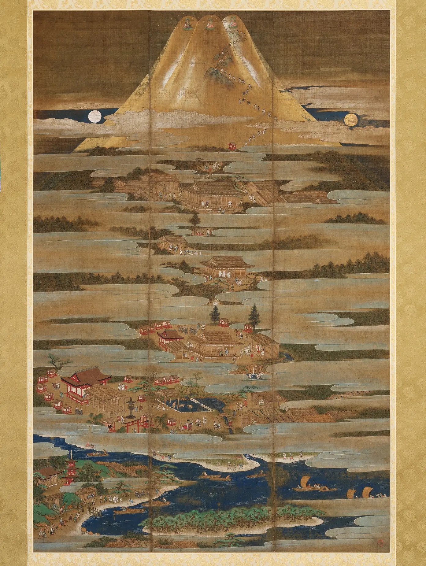 空飛ぶ画家、発明家、飛行家の富士山曼荼羅の一点 空飛ぶ画家、発明家