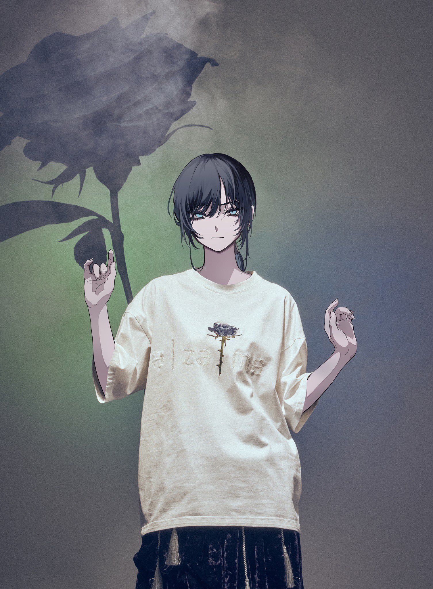 hazama × Ado ロゴカットソー シャツ コラボTシャツ hazama × Ado ロゴ