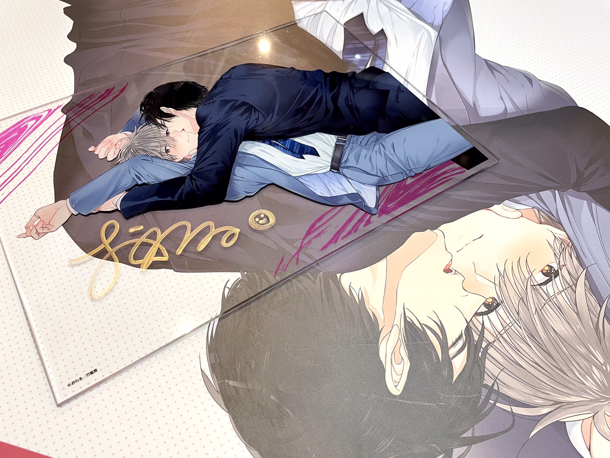 値下！ゆいつ 直筆サイン入りアクリルプレートスタンド付 マンガ展