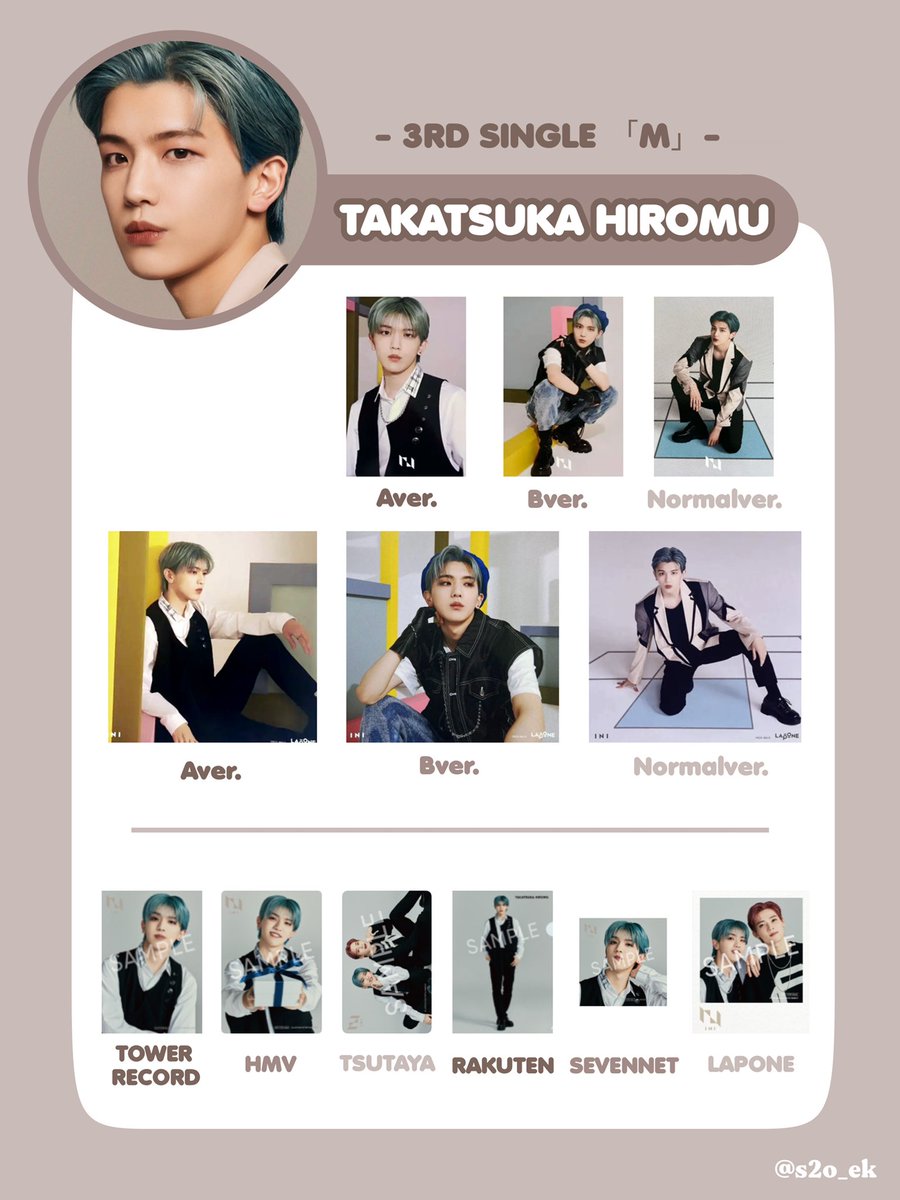 INI ‐3rd Single ｢M｣‐ photo card list 🗝 INI トレカ リスト 一覧