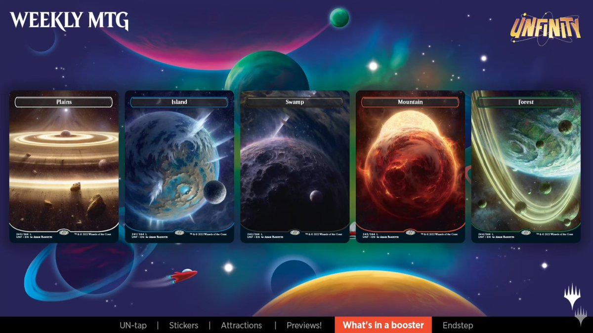 改めて、『Unfinity』に収録される新たなアートを得た土地カードたち