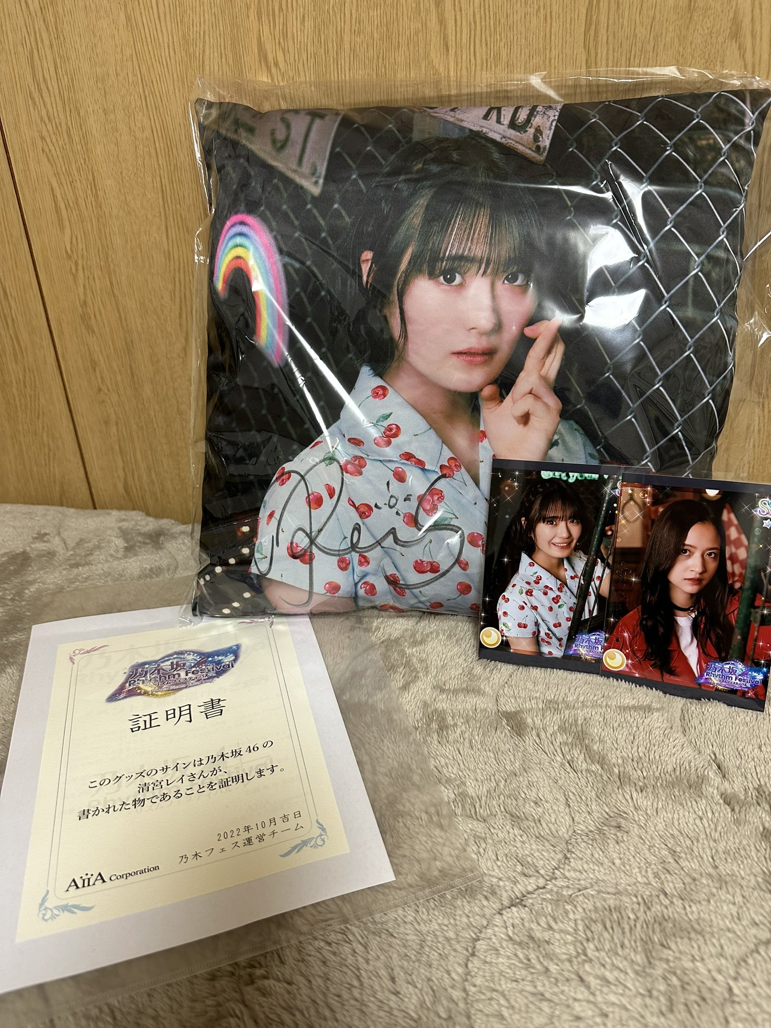 乃木フェス 直筆サイン入り オリジナルクッション 池田瑛紗 上位特典