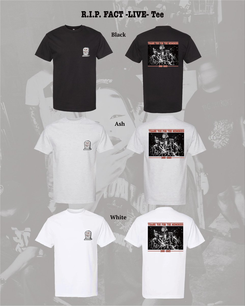 ラスト通販】 明日20:00より受注販売開始 New Merch •R.I.P. FACT