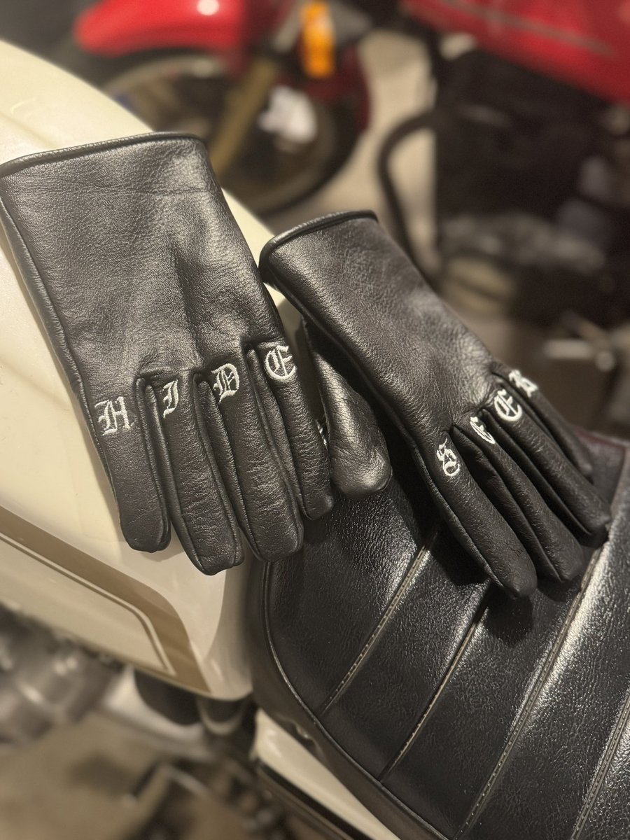 Hide and seek Leather Gloves 黒L Hide and seek Leather Gloves 黒L