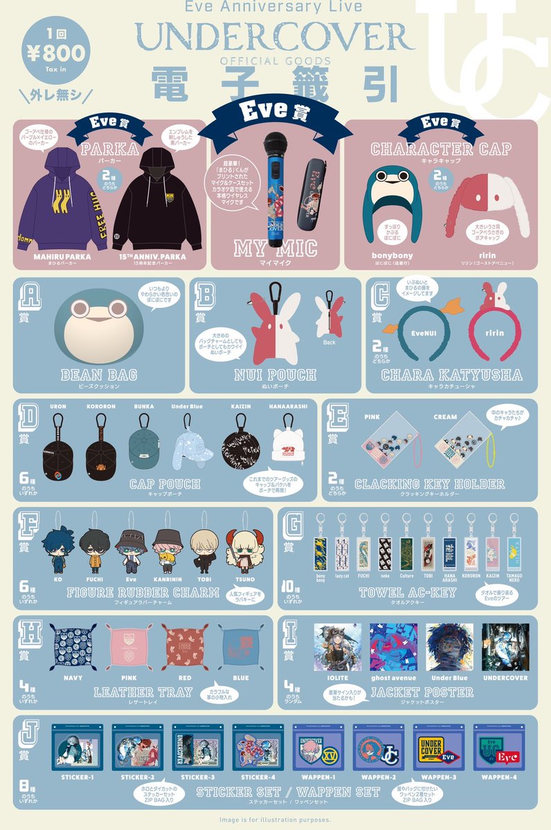 Eve UNDERCOVER くじ B賞「ぬいポー チ」 Eve UNDERCOVER くじ B賞