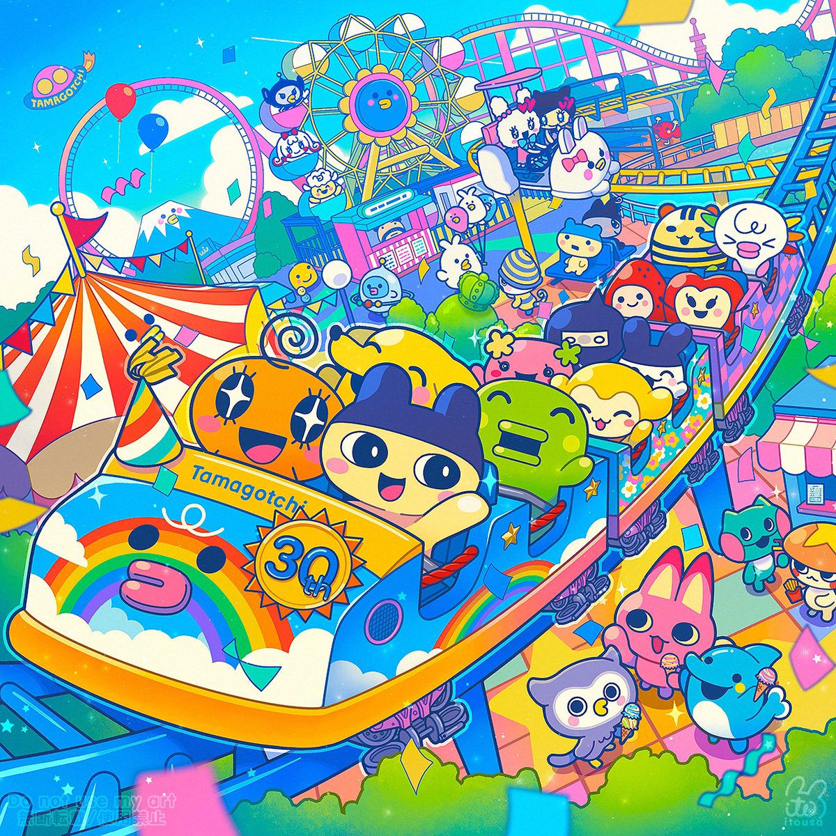 たまごっち 30周年記念イラスト】 大たまごっち展にて展示される記念