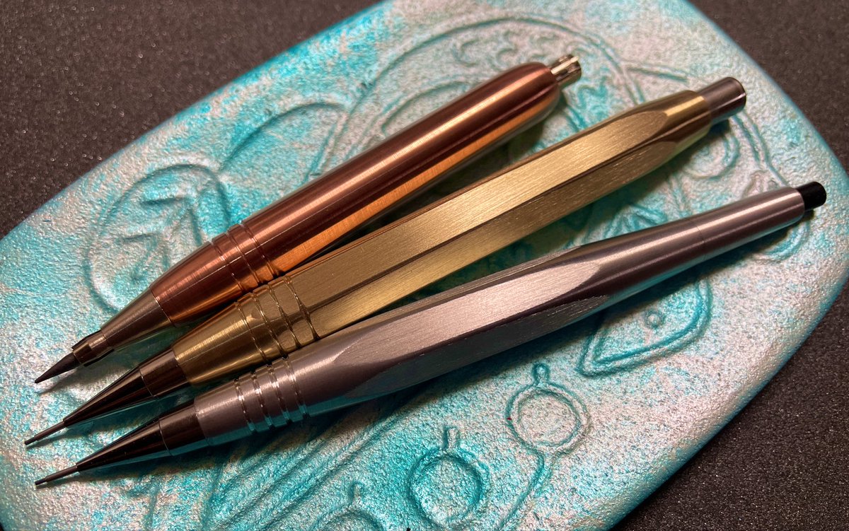 新品未使用」廣瀬鐵筆堂 真鍮六角/緑青モデル カスタムPG5 シャーペン