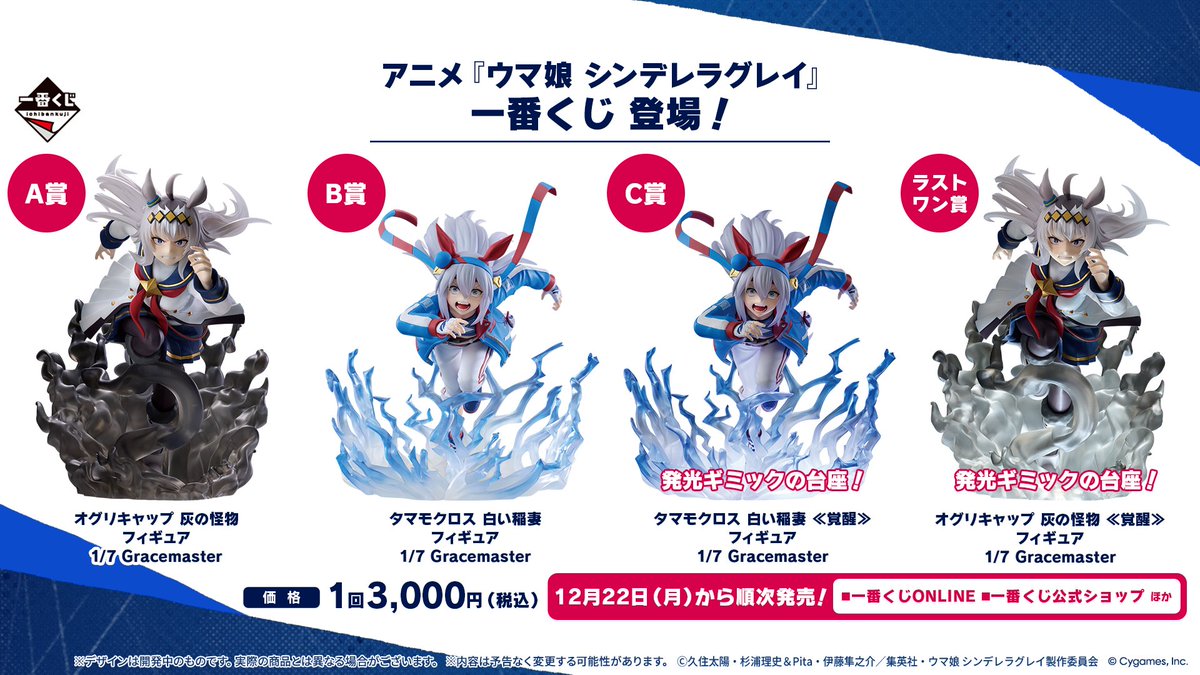一番くじ アニメ『ウマ娘 シンデレラグレイ』 灰の怪物vs白い稲妻 が