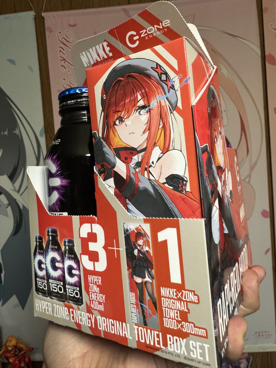 ZONe NIKKE コンプ イオン nikke zone タオル イオン限定 黒 紅蓮 外箱