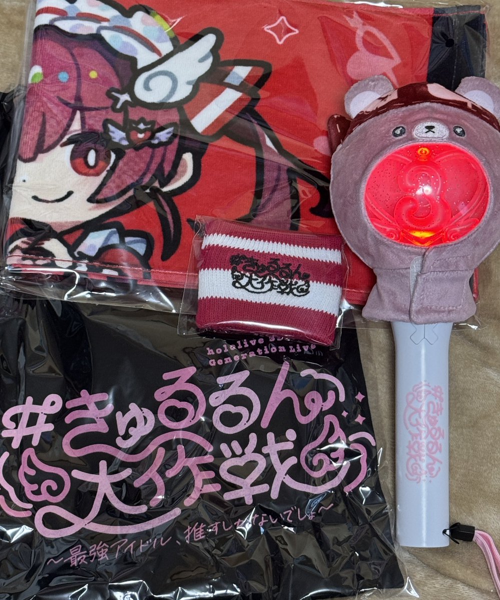 応援セット+ペンライトカバー 3期生ライブ きゅるるん大作戦 宝鐘