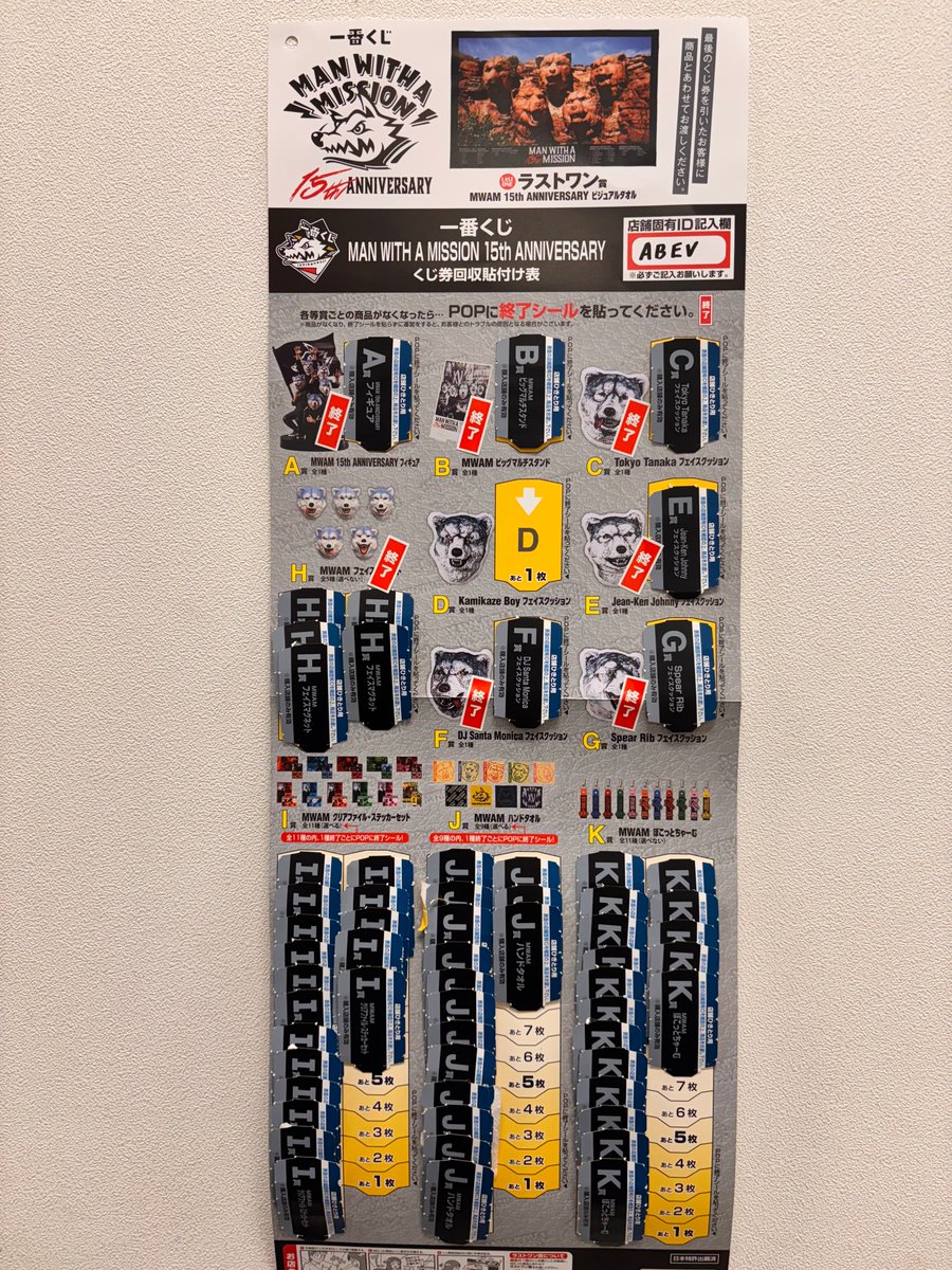 MWAM 一番くじ C賞D賞E賞F賞 フェイスクッション 4種セミコンプ