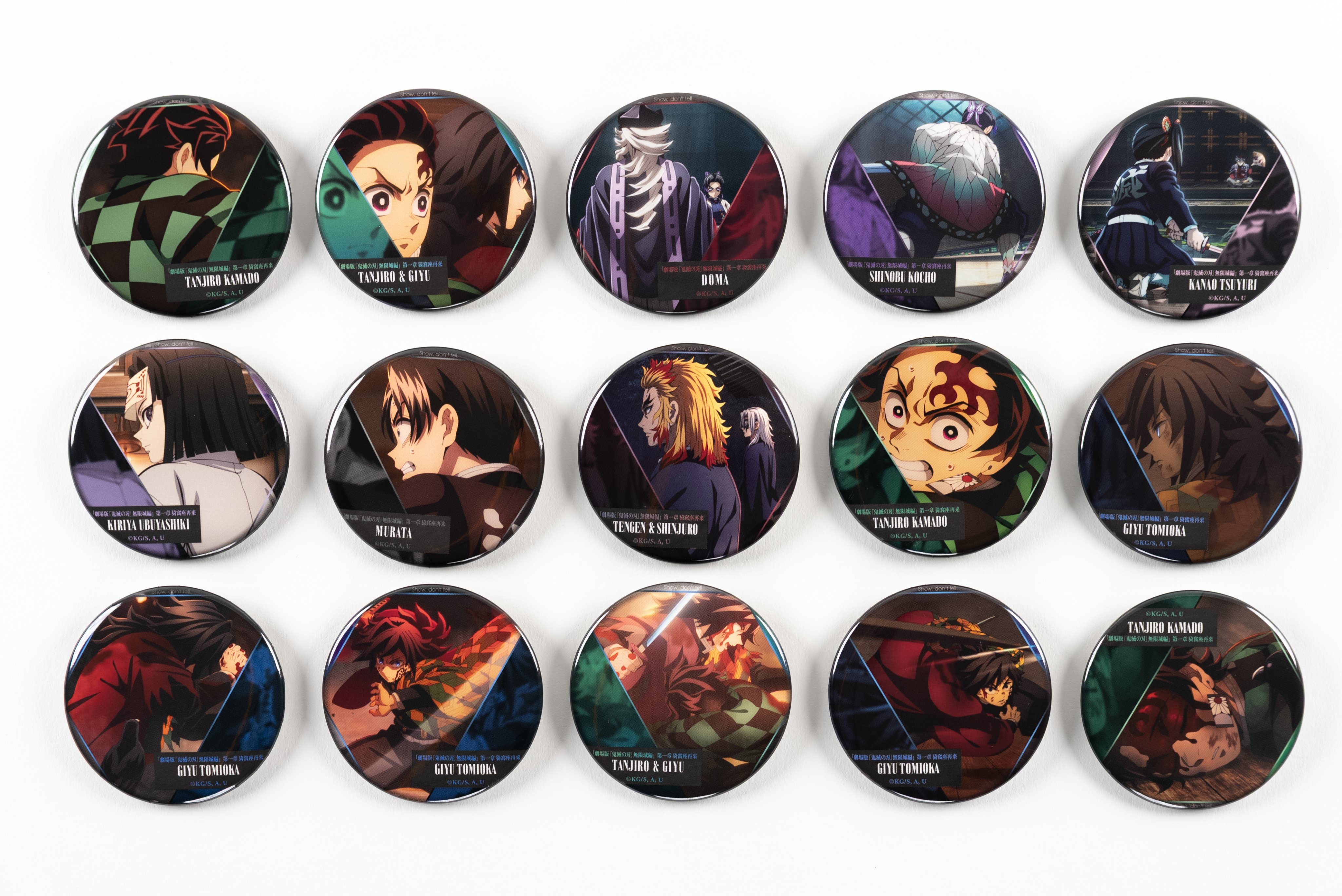 鬼滅の刃 ナムコ 缶バッジ 時透無一郎 甘露寺蜜璃 伊黒小芭内 3点