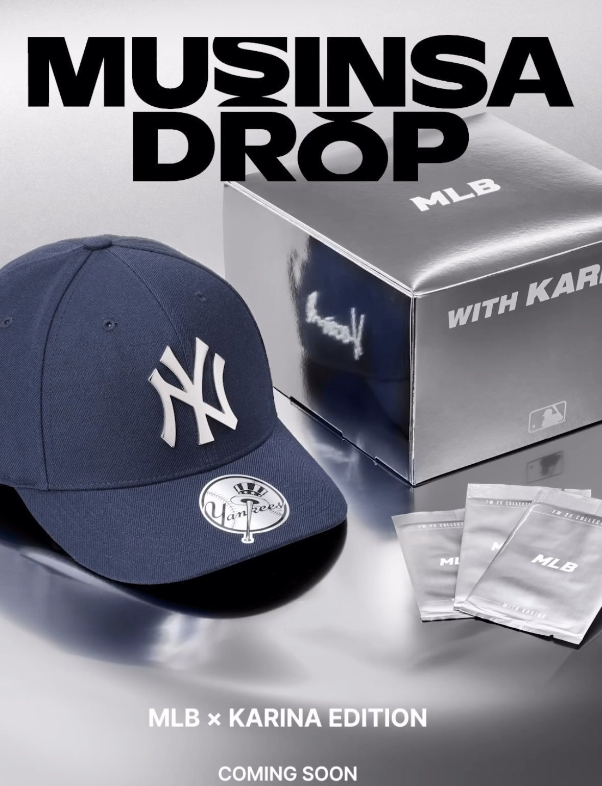 aespa エスパ カリナMLB ボールキャップ 帽子トレカセット 57 aespa