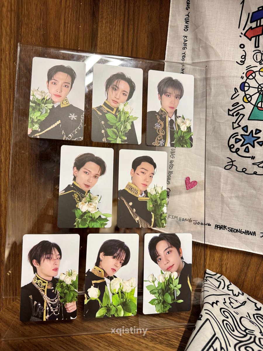 ATEEZ 良い exhibition 東京 展示会 ハンカチ トレカ 8種セット ②