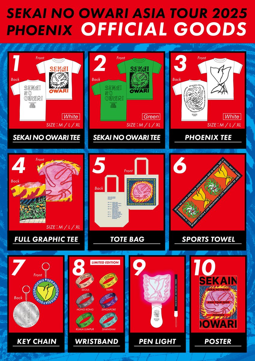 アジアツアー「phoenix」のグッズが出来ました〜 海外公演では、何故か