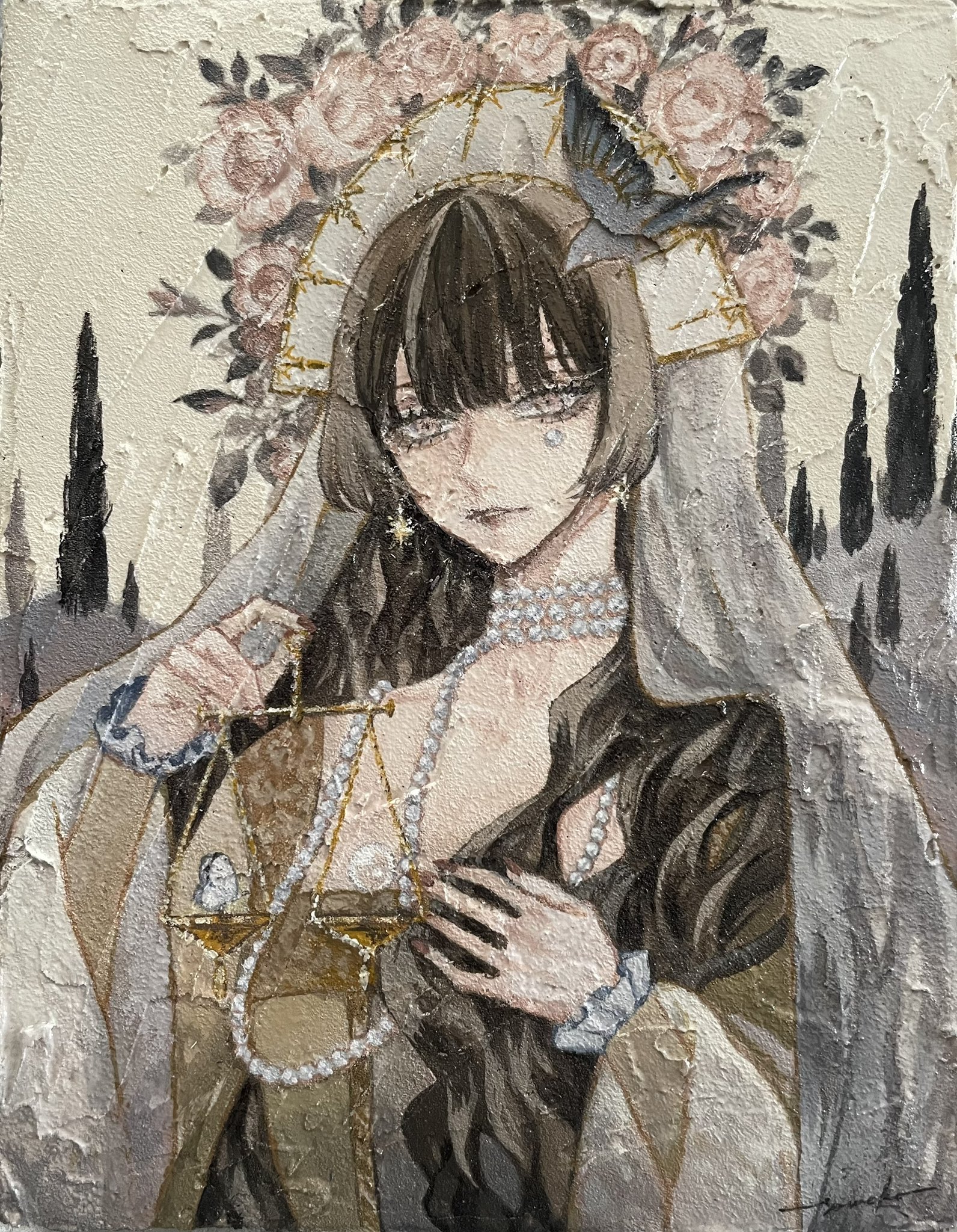 凪 イラスト「秋津」ジークレー画 絵画 サイン入り 凪 イラスト「秋津