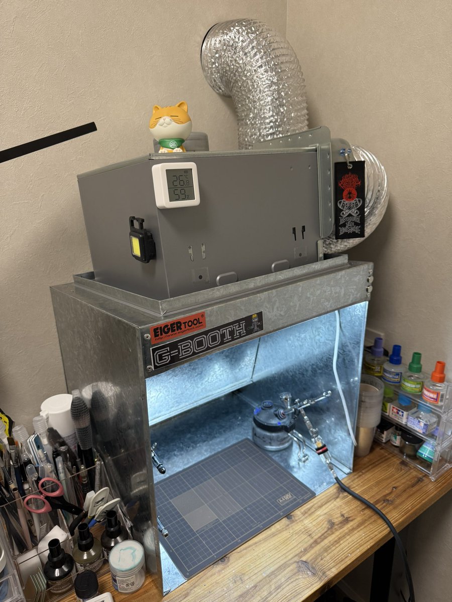 G-Booth静音研磨塗装ブース実用新案三段階切替風量430m3/hセット