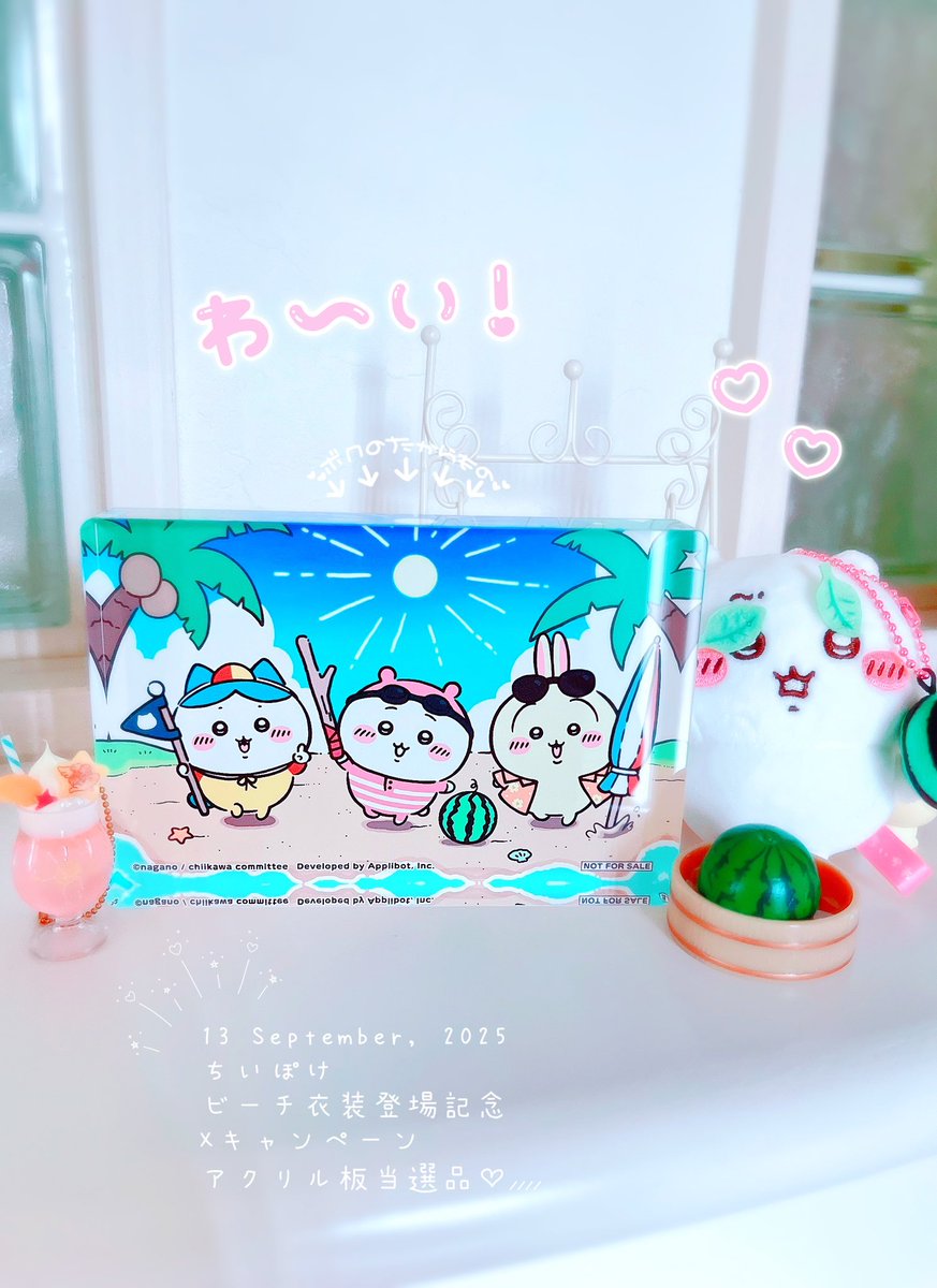 ちいぽけ アクリルブロック 当選品 (ビーチ) 𓏲 ࣪₊♡𓂃ちいぽけ