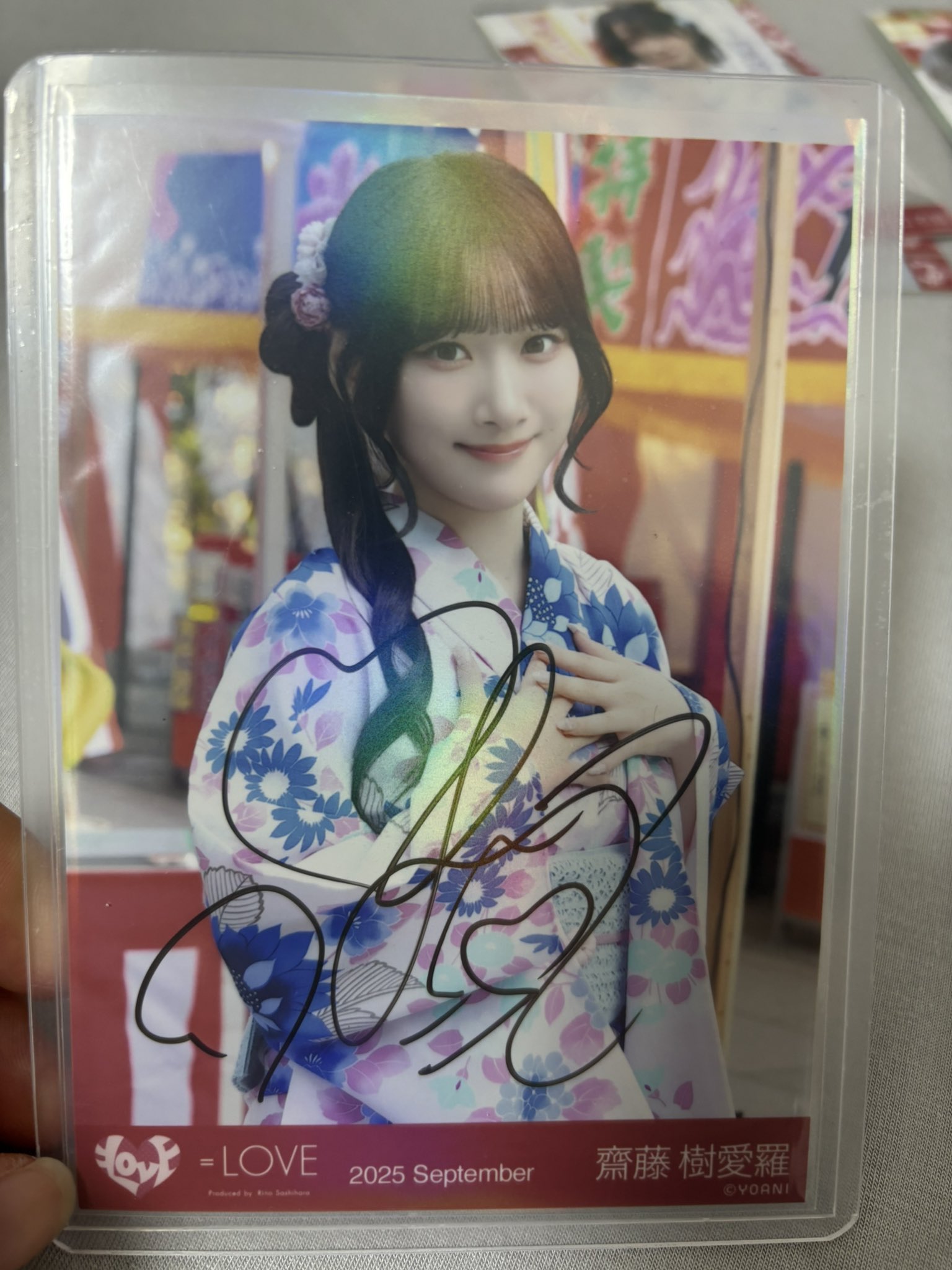 LOVE イコラブ 佐々木舞香 生写真 内緒バナシ チュウ 直筆 イコラブ