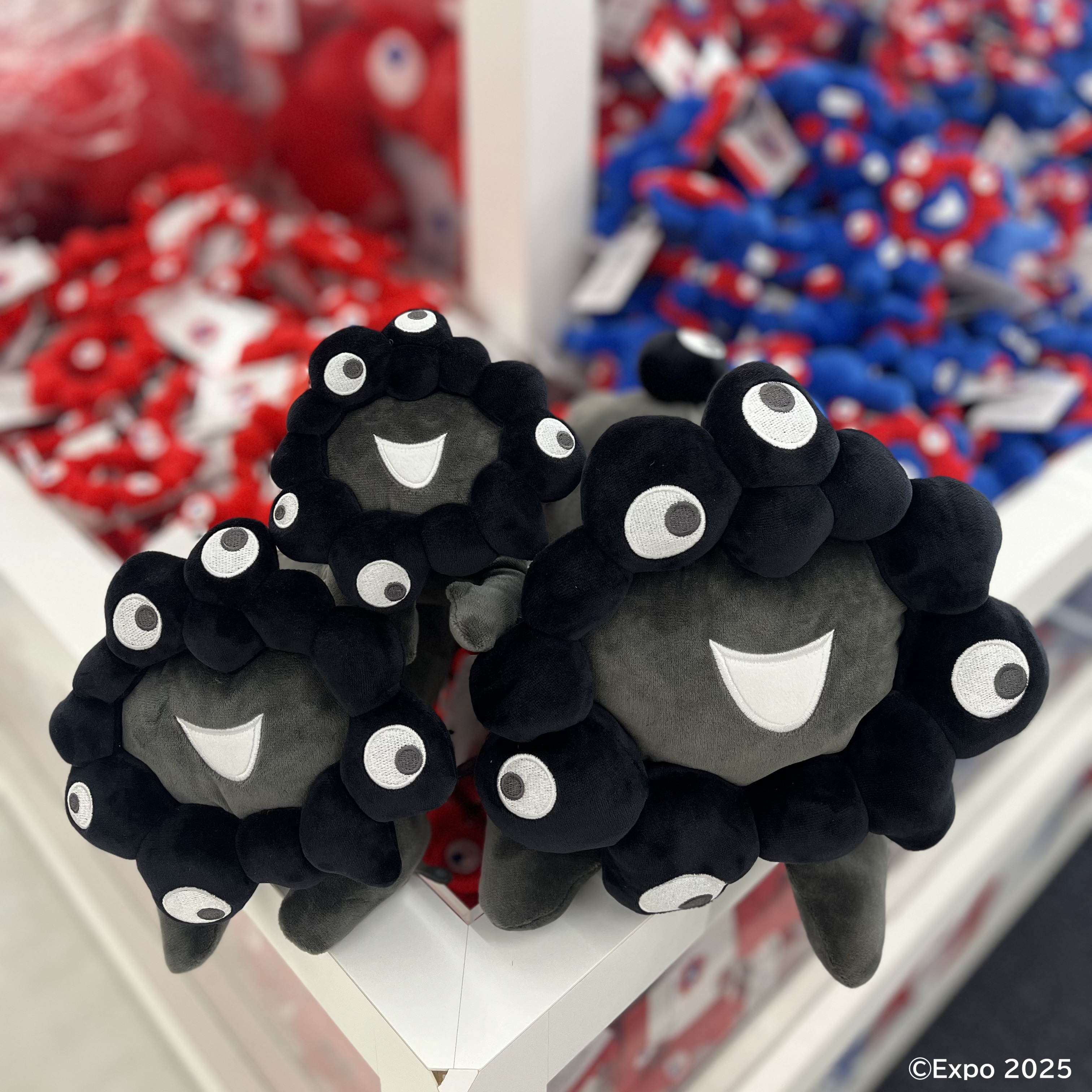 大阪万博限定 黒ミャクミャク 這い型ぬいぐるみ黒 Sセット 関西万博