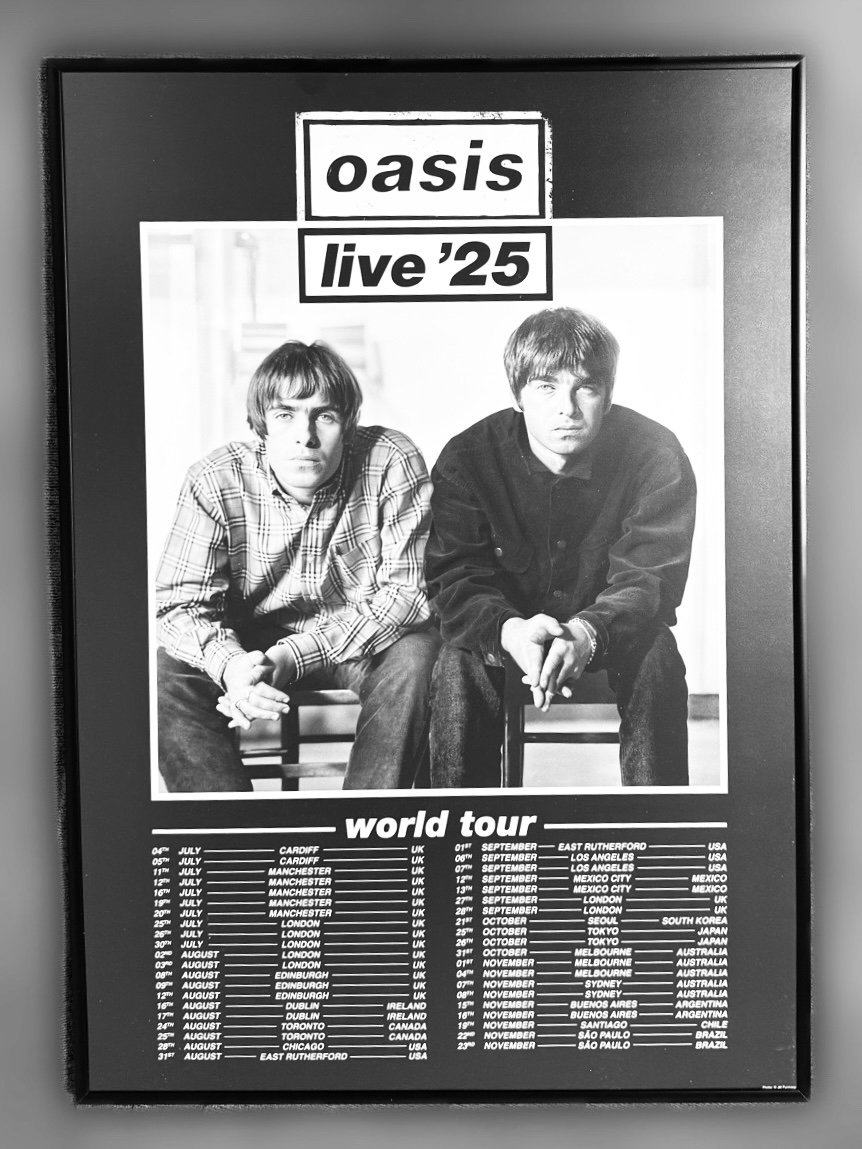 oasis live'25 ポスター tour photo mono ポスター（Half Face / Tour