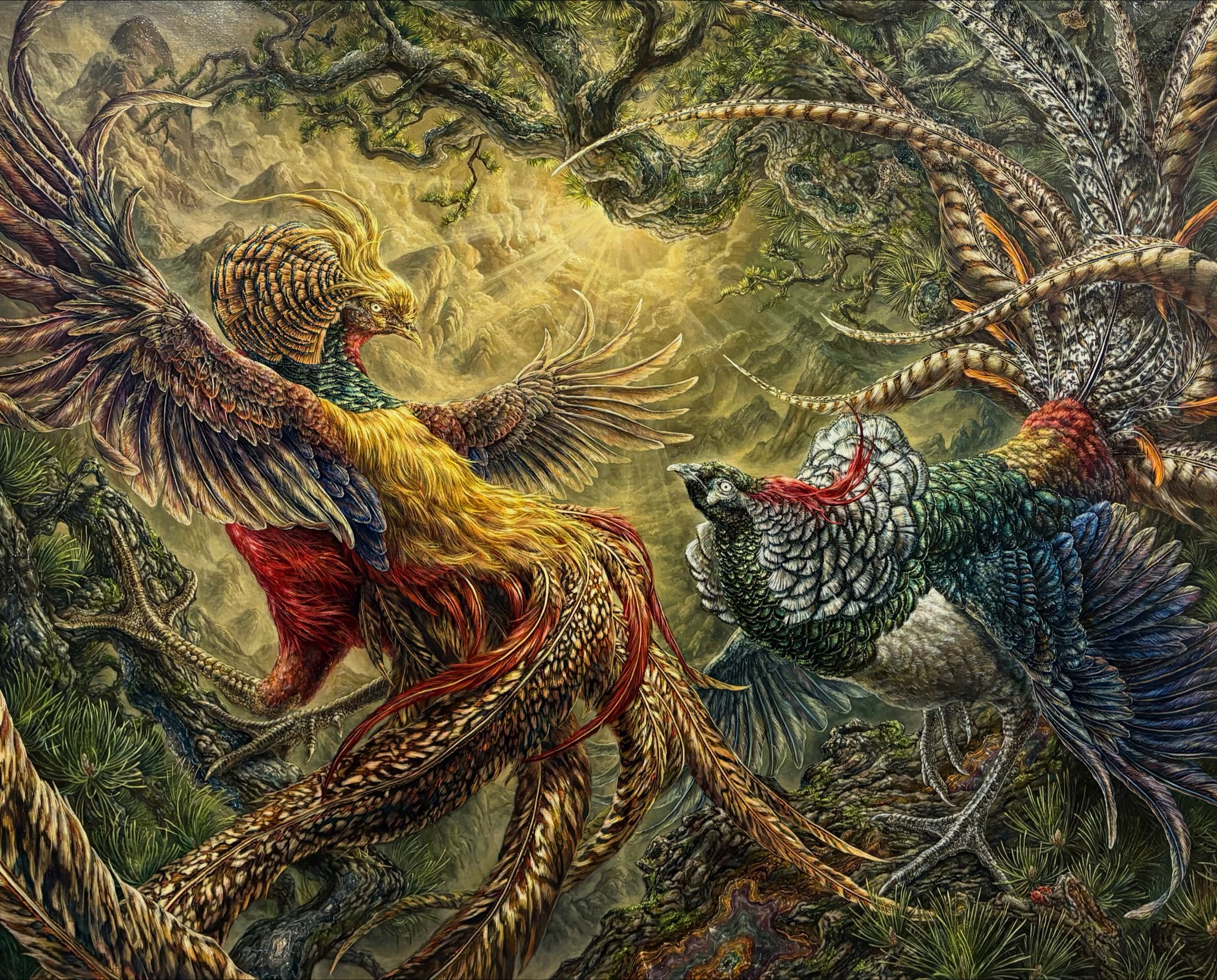 五月の空に想うF100油彩画 五月の空に想うF100