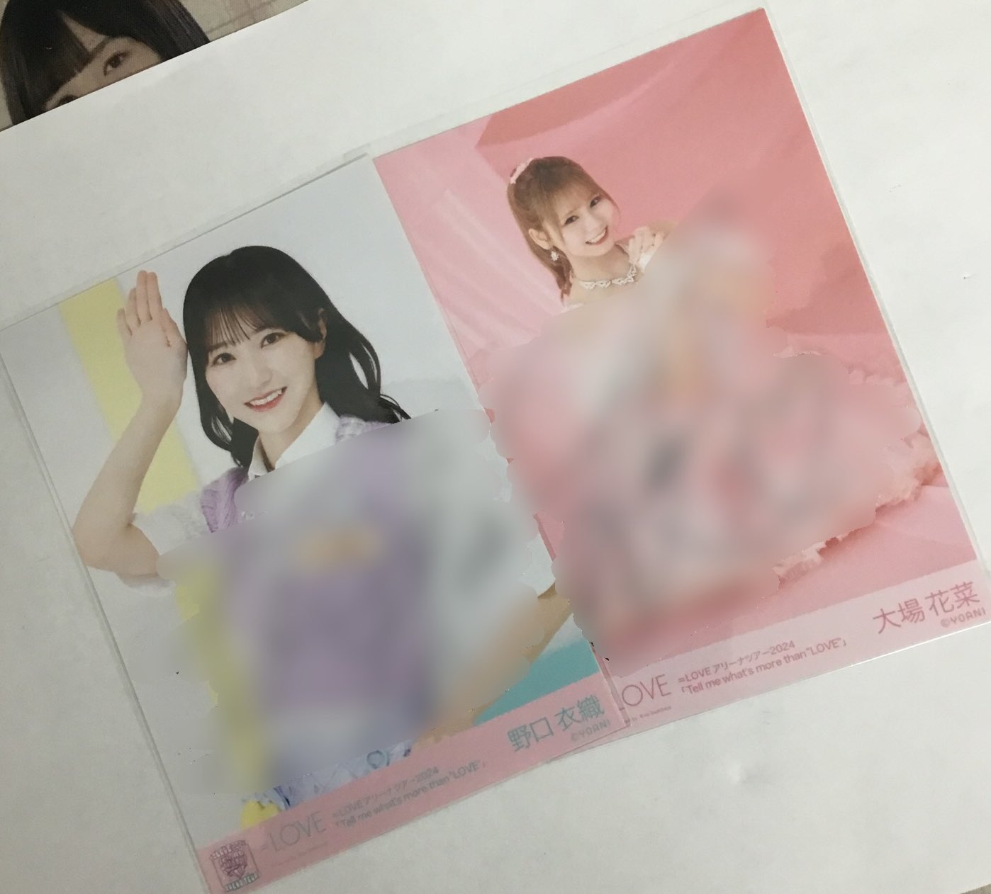 イコラブ 内緒バナシ 野口衣織 直筆 生写真 ヒキ イコラブ 野口衣織 生