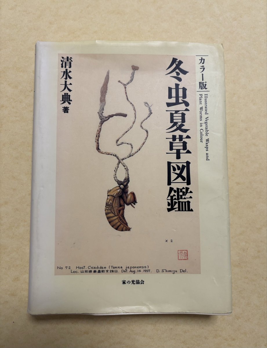 カラー版 冬虫夏草図鑑」 清水大典 家の光協会 338種もの冬虫夏草を