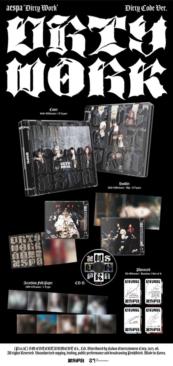 aespa シングル ｢Dirty Work｣ 🌟オンラインで予約開始！！ 💽Dirty