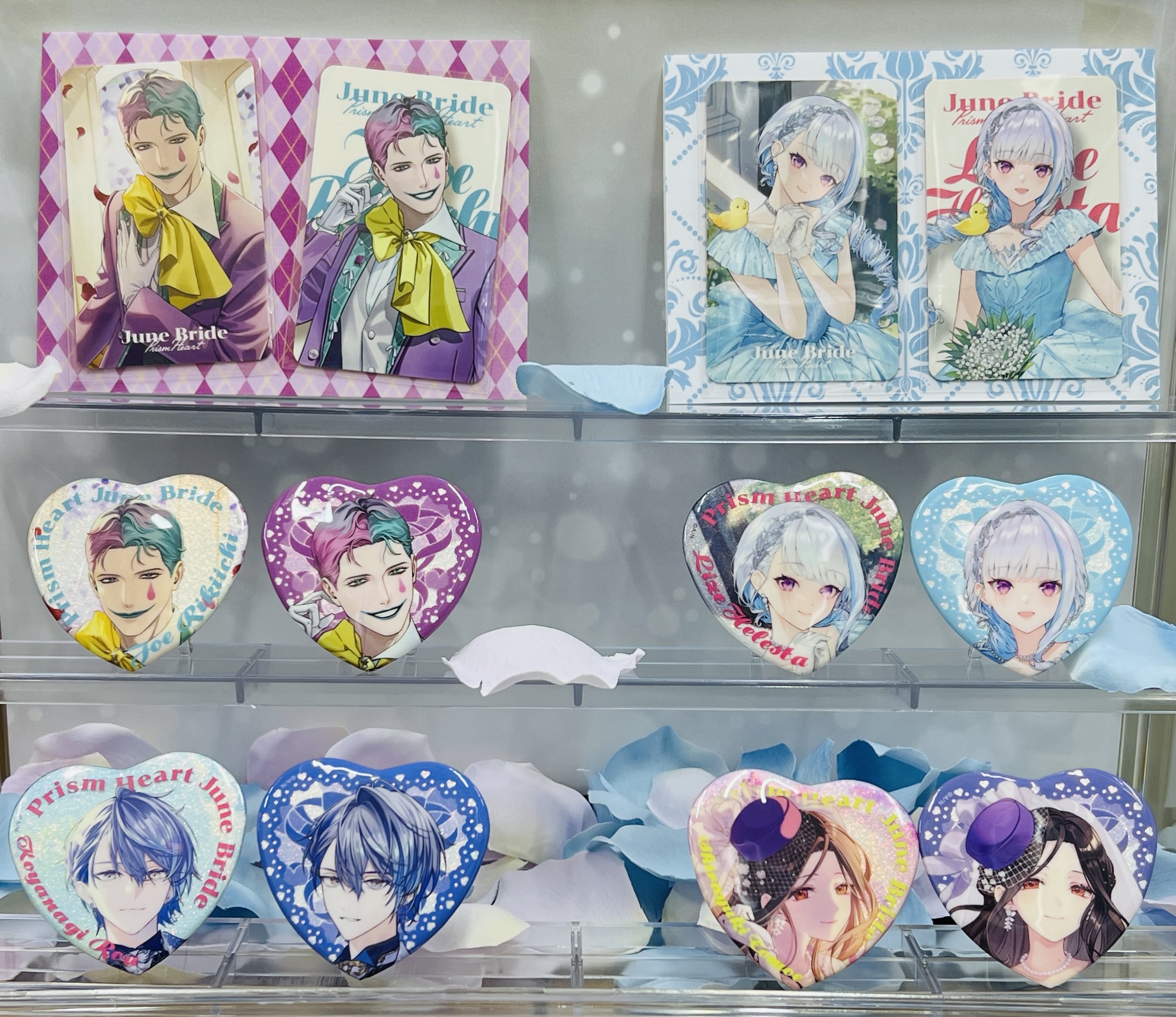 小柳ロウ June Brideにじさんじ ハート型 缶バッジ16個① Prism Heart