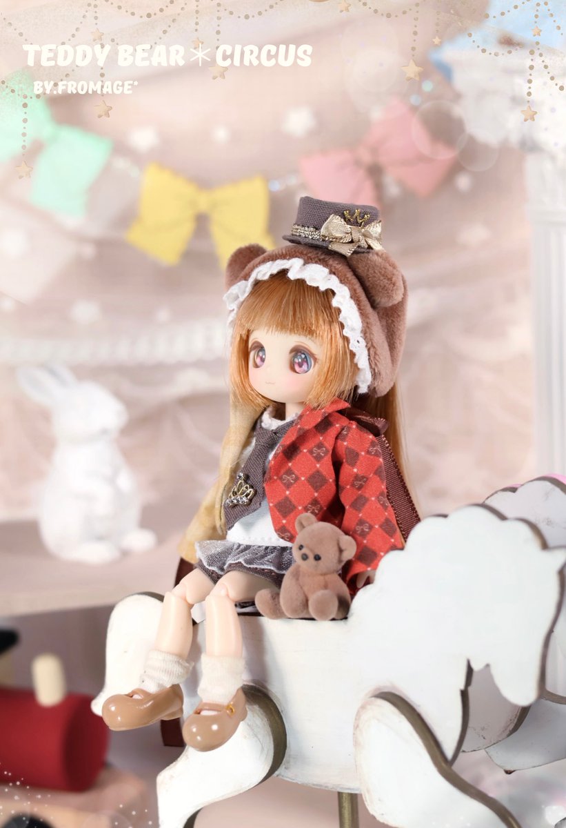 アンティークドールワンピ✴︎フレンチスリーブ 犬服 ハンドメイド