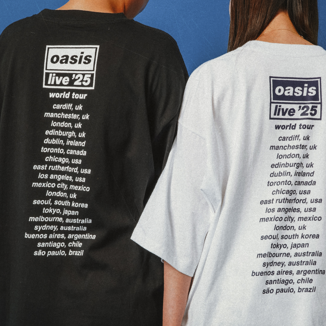 オアシス公式 oasis live '25 東京公演Tシャツ モノクロ L オアシス